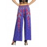 Boho Print Wide Leg Yoga Purple Pants