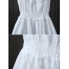 White Lace Embroidered Off Shoulder Mid-Long Dresses