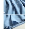 Denim Embroidery Short Sleeve V-neck Casual Dresses