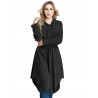 Long Sleeve Pure Color Buttons Shirt Dresses For Women