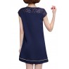 Women Patchwork Elegant Short Sleeve Mini Dresses