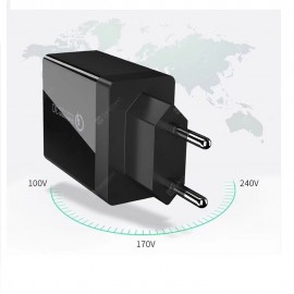 QC3.0 3-port USB Fast Wall Charger Power Adapter for Huawei / iphone / Xiaomi