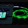 Power4 2 in 1 LED Light Visible 8 Pin to Micro USB Flowing Round Cable