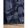 Patchwork Stripe Long Sleeve Lapel Vintage Shirt Dresses
