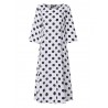 Polka Dots Print Short Sleeve Pockets Maxi Dress