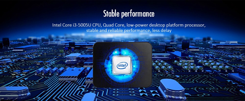 SHARERDP X5350M Intel Core i3 - 5005U Mini Home PC- Silver Barebone