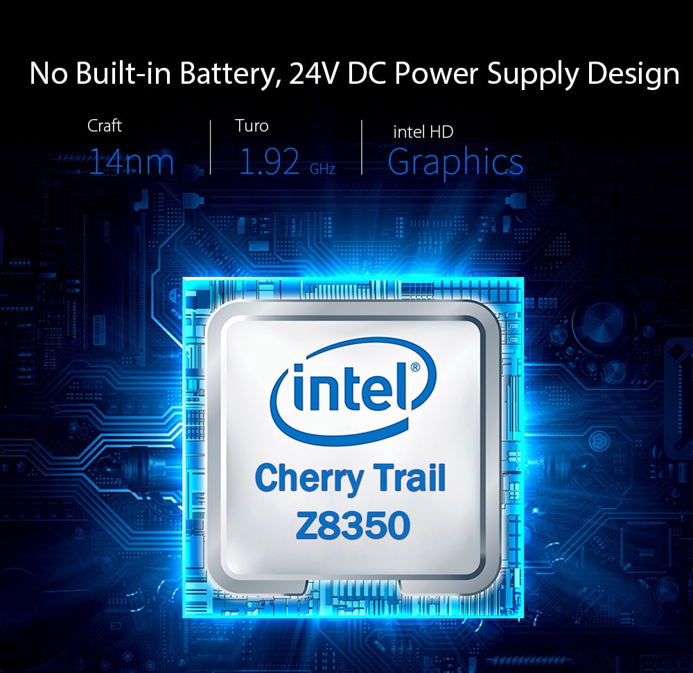 PIPO X3 Mini PC Intel Cherry Trail Z8350 /  Intel HD Graphics 400 / 2GB + 32GB- Black UK Plug