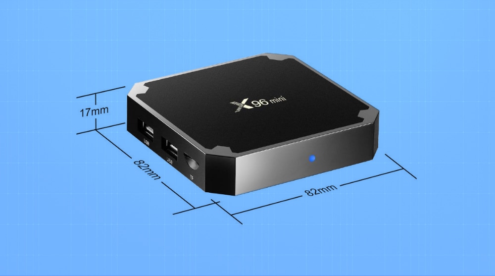 X96 mini Amlogic S905W Android 7.1.2 TV Box 4K VP9 H.265- UK Plug 1GB RAM + 8GB ROM