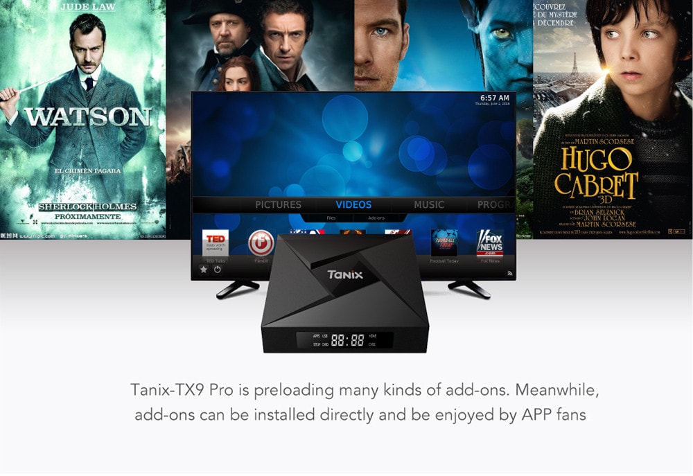 Tanix TX9 Pro TV Box Amlogic S912 Octa-core CPU Android 7.1 OS Bluetooth 4.1 1000M LAN- Black UK Plug