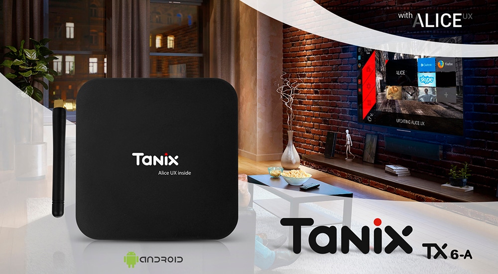 Tanix TX6 - A TV Box Allwinner H6 / Dual-antenna / Android 9.0 / USB3.0 + 2 x USB 2.0 / 2.4G WiFi / Support 6K H.265- Black 2GB RAM + 16GB ROM EU Plug