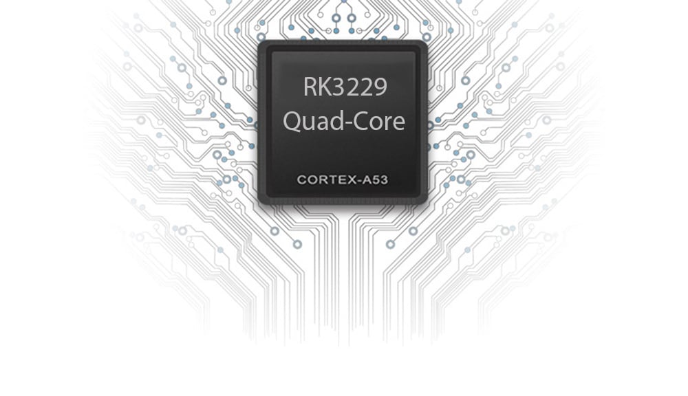 TV Box RK3229 Android 7.1 2.4GHz WiFi Support 4K H.265- Black 2GB RAM+16GB ROM UK  Plug