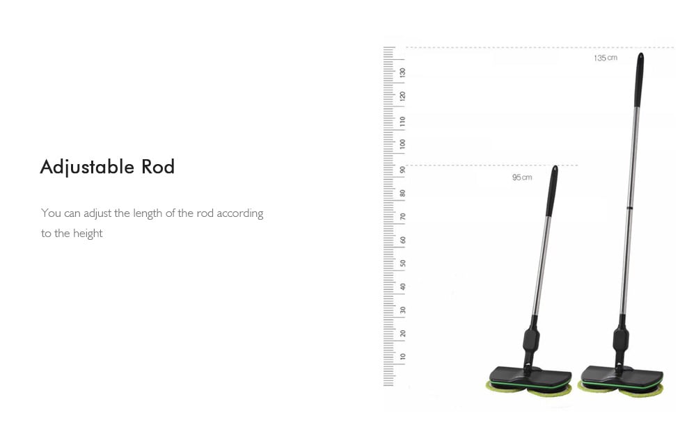 Wireless Electric Mop Household Wiping Waxing Mopping Machine- Black EU Plug