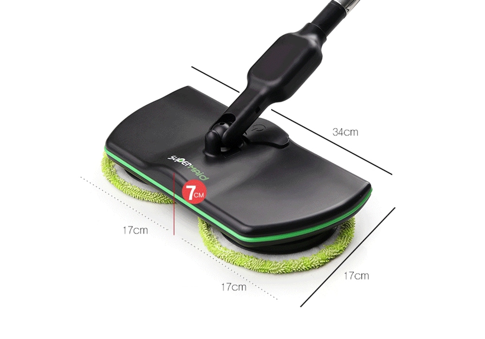 Wireless Electric Mop Household Wiping Waxing Mopping Machine- Black EU Plug