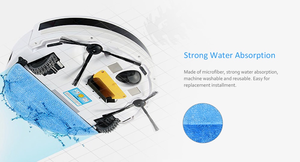 Original Practical Robotic Cleaner Mop for ILIFE V3 V5 CW310 Cleaning Machine Accessories- Azure