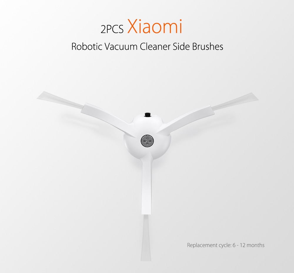 Robotic Vacuum Cleaner Side Brushes for Xiaomi Sweeper Accessories- White