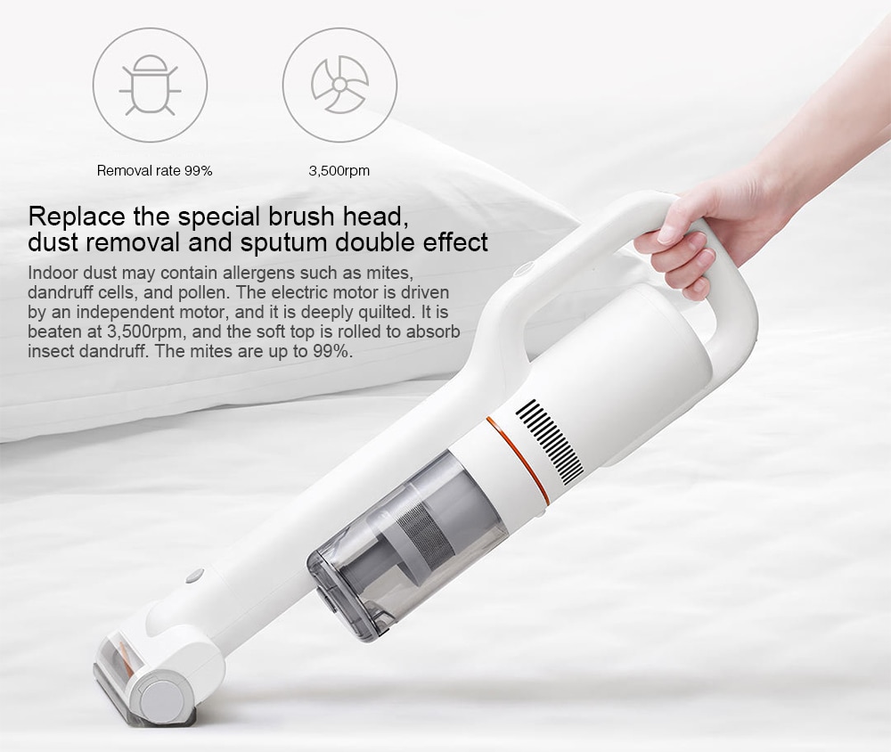 Xiaomi ROIDMI XCQCMS01RM Anti-dust Mites Brush Head for Handheld Wireless Vacuum Cleaner - White