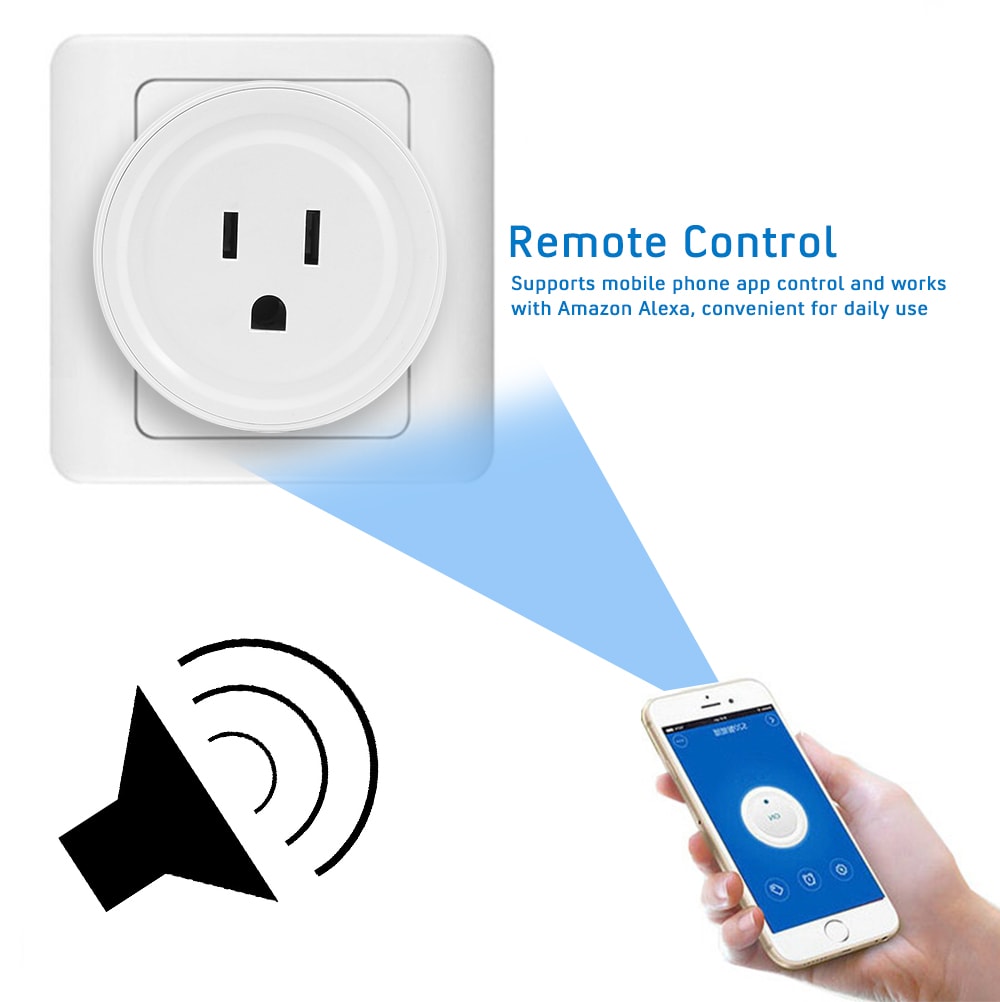 WiFi Smart Socket Remote Control Power Plug- White US Plug