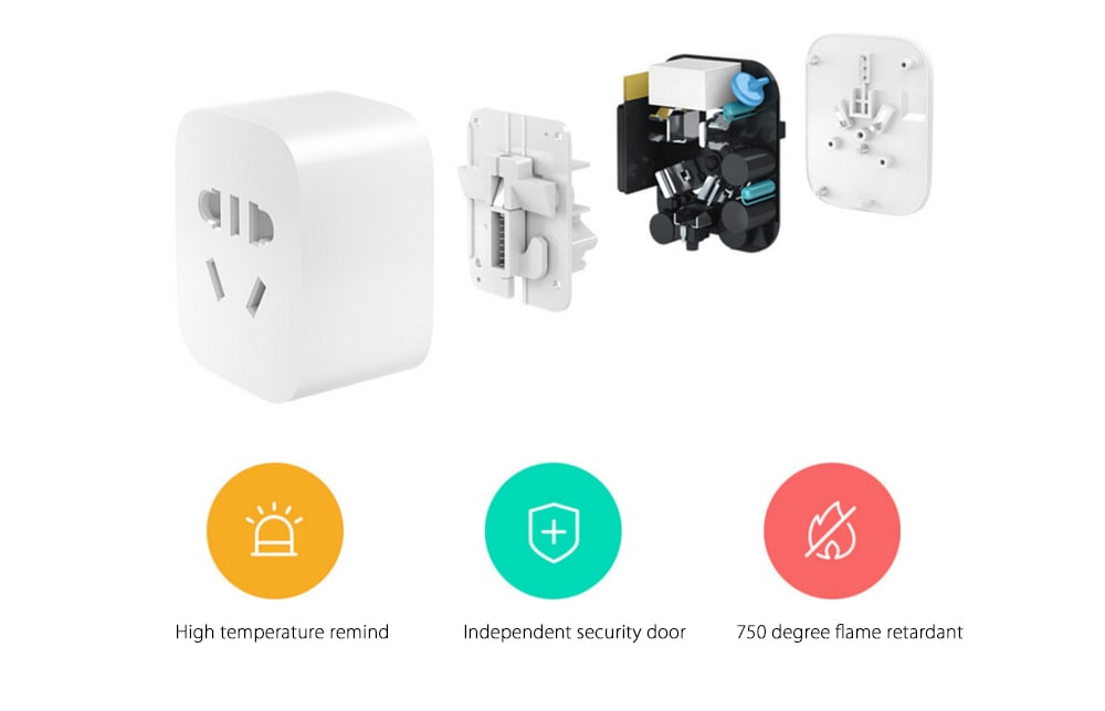  Xiaomi Mijia Smart WiFi Socket APP Remote Control Timer Power Plug Power Detection - ZigBee Version- White Xiaomi Socket