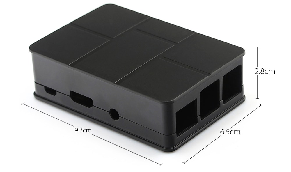 ABS Enclosure Case for Raspberry Pi 3 Model B with Heat Sink / Screwdriver- Black
