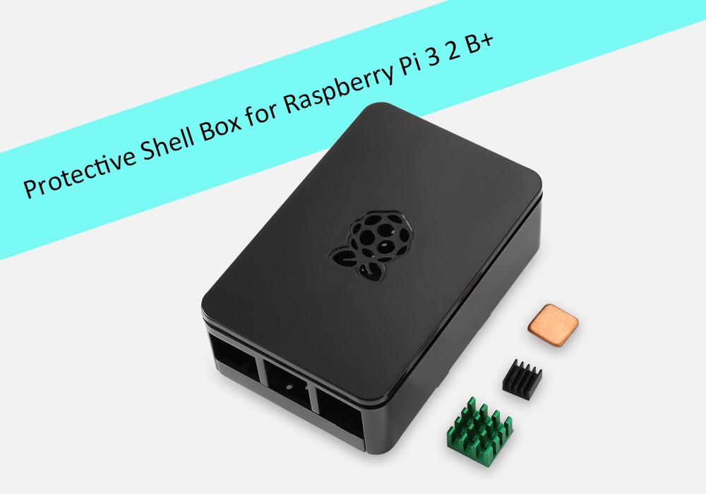 Raspberry Pi Protective Case Kit for Version 3 2 B+- Black