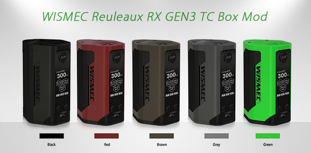 WISMEC Reuleaux RX GEN3 TC Box Mod with 100 - 315C / Supporting 3pcs 18650 Batteries for E Cigarette- Green