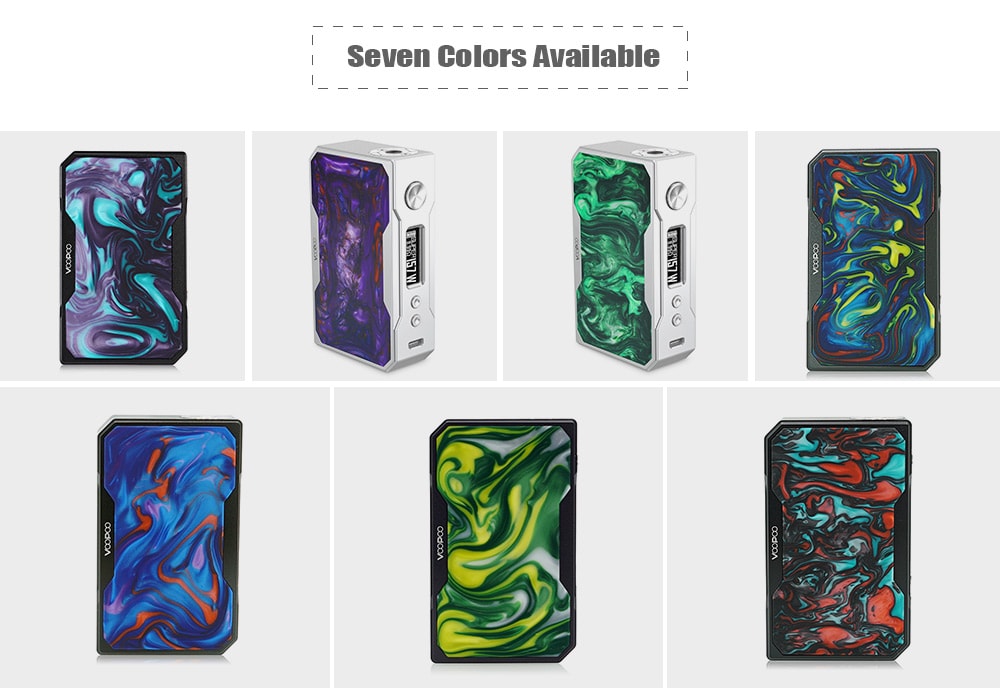 VOOPOO DRAG 157W TC Box Mod with 0 - 7.5V / 200 - 600F / Upgradeable Firmware for E Cigarette- Blue and Red