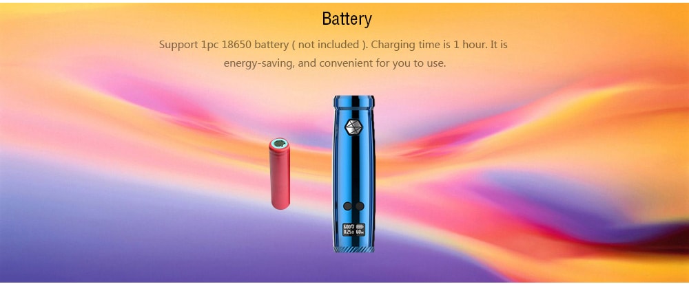 Uwell Nunchaku  80W TC Mod with 200 - 600F / Supporting 1pc 18650 Battery for E Cigarette- black gold