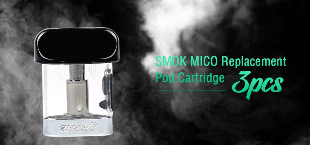 Smok MICO Replacement Pod Cartridge 1.7ml 3pcs- Black 0.8 ohm mesh