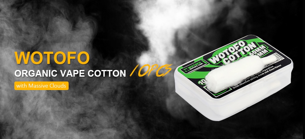 Wotofo Agleted Organic Vape Cotton with Massive Clouds 10pcs- White