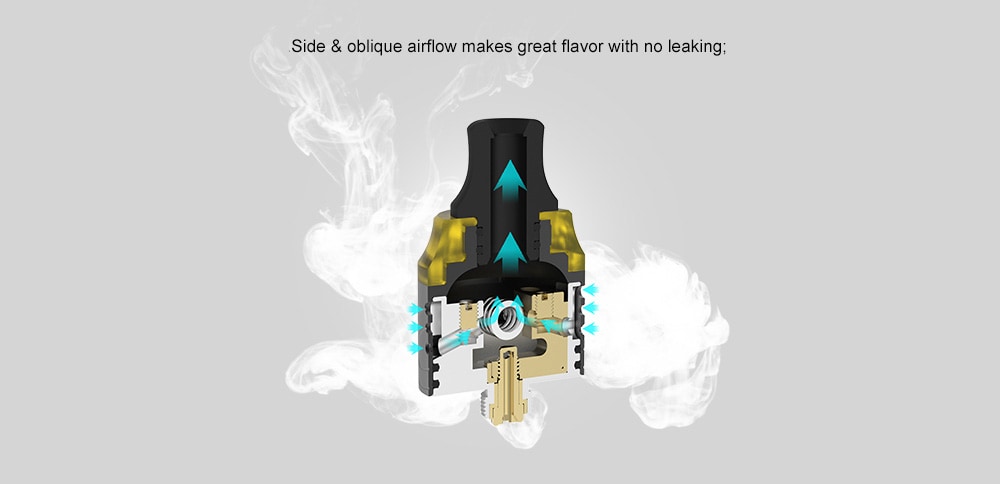 Vapefly Galaxies MTL RDA with BF Pin Adapter / Side Airflow Control for E Cigarette- Silver