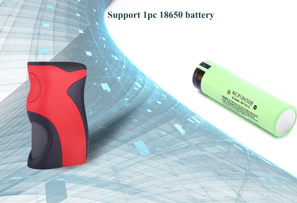 Wotofo Recurve Squonk Semi Mech Mod Supporting 1pc 18650 Battery for E Cigarette- Black