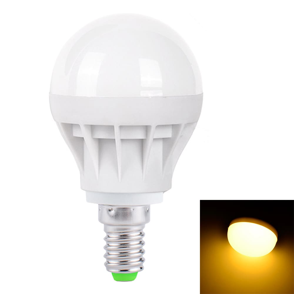 YouOKLight YK0067-E14-WW 3W Warm White LED Light Bulbs for Home Lighting AC 220V- White