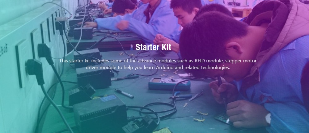 RFID Motor Learning Kit Starter Stepper Driver- Black Without Storage Box