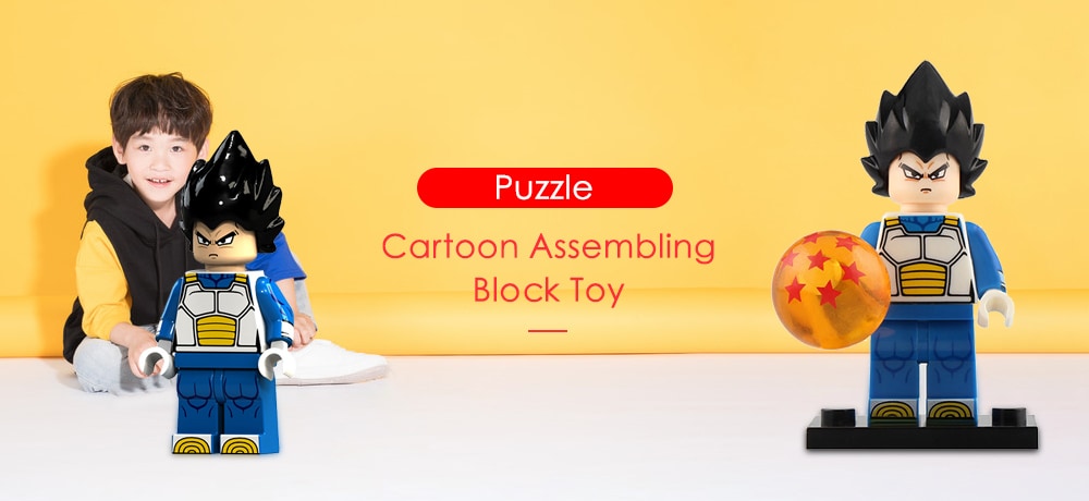 Puzzle Cartoon Man Assembling Block- Sky Blue