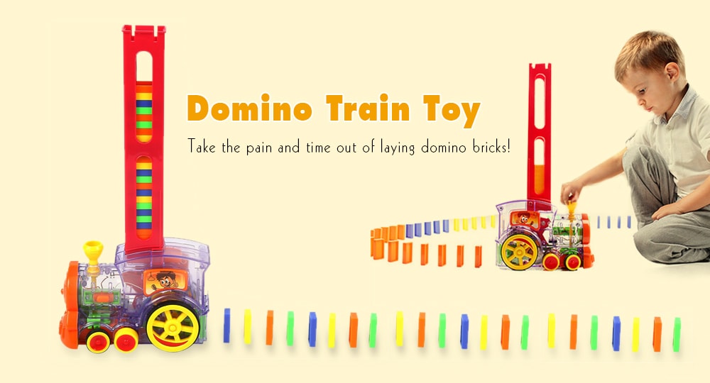 Dominoes Block Train Toy- Multi