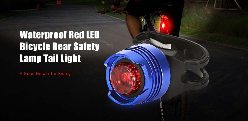 YH - 002 Waterproof Super Bright Red LED Tail Light Bicycle Rear Safety Cycling Lamp - Colormix
