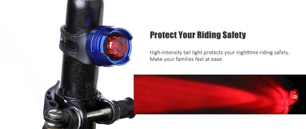 YH - 002 Waterproof Super Bright Red LED Tail Light Bicycle Rear Safety Cycling Lamp - Colormix