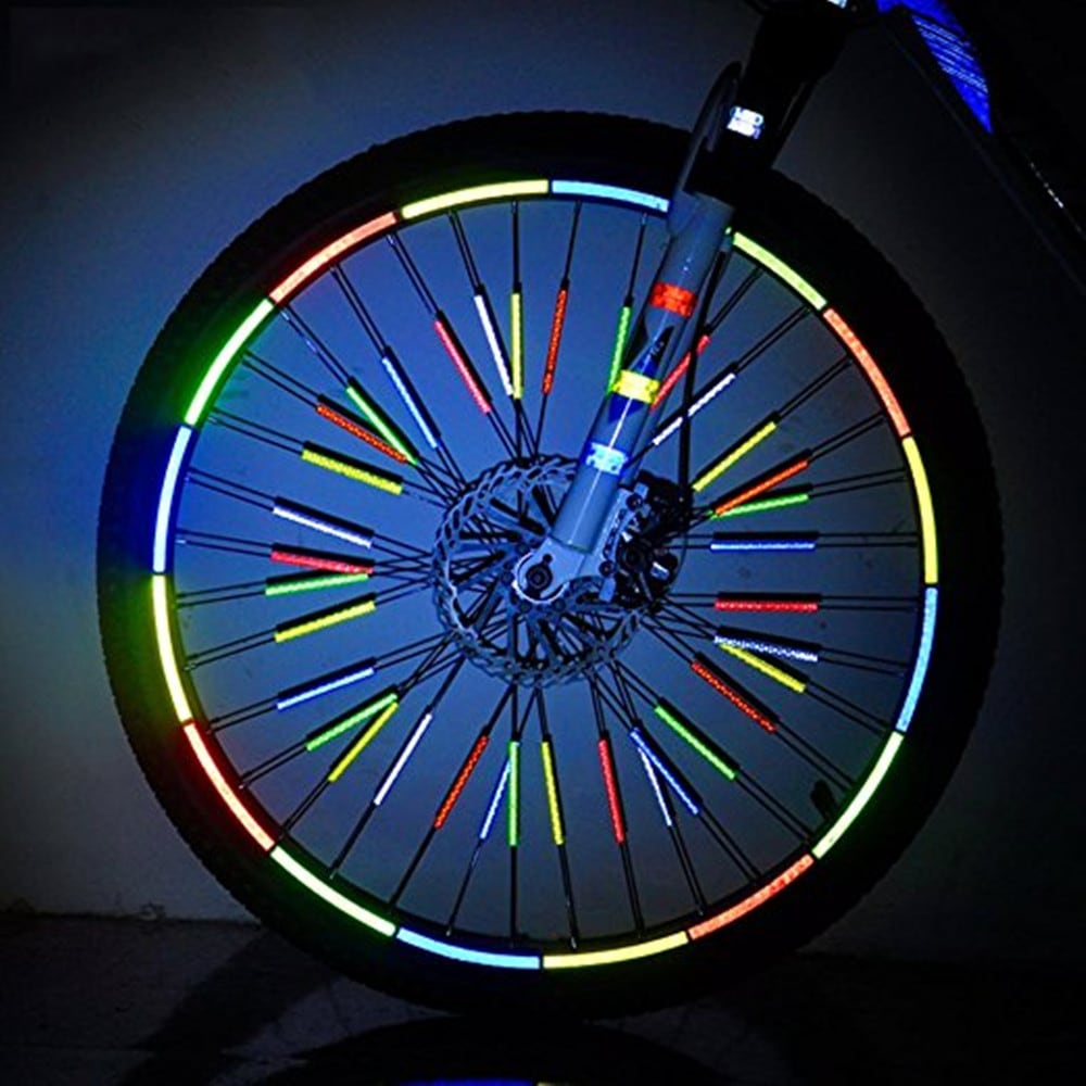 Sport Fluorescent Bike Reflective Sticker for Cycling Wheel - Red