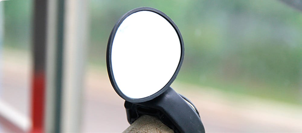 Universal Adjustable 360 Degree Rotate Handlebar Rear View Mirror- Black