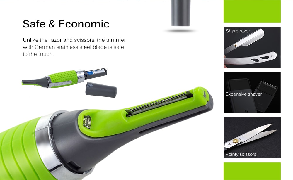 New Magic Max Personal Trimmer Multifunctional Hair Remover for Men- Green