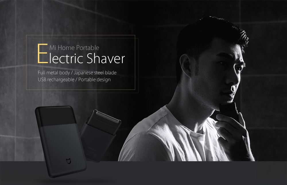 Xiaomi Mi Home Electric Shaver Portable USB Rechargeable Beard Shaving Razor - Black
