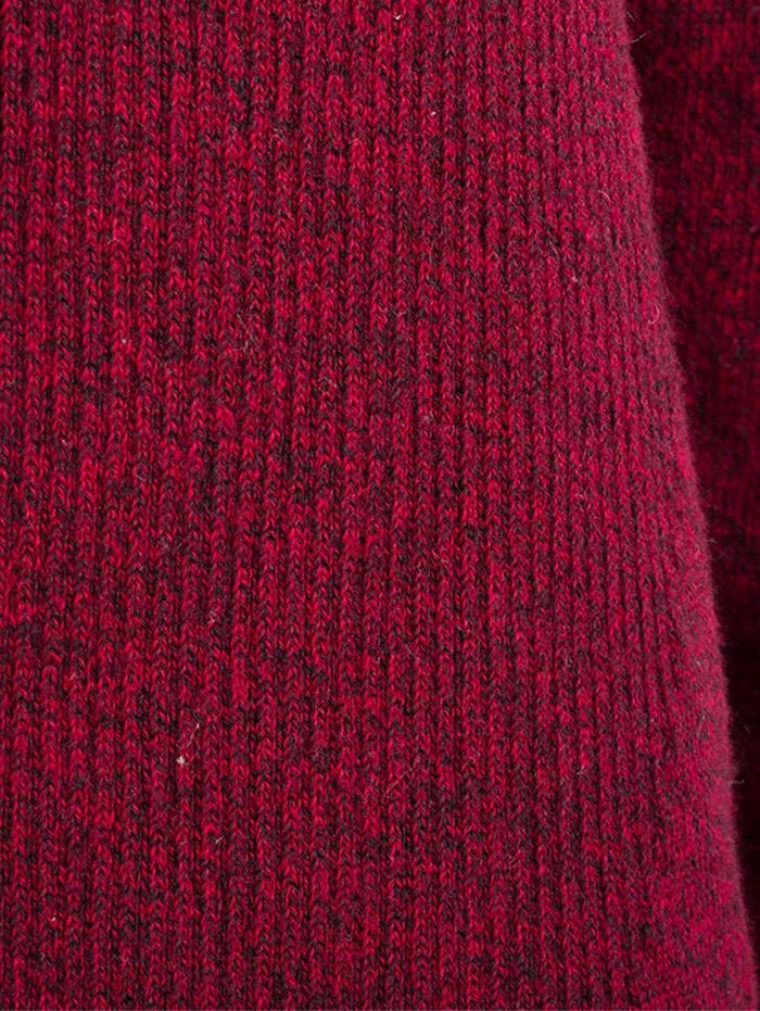 Sweater Knitted Open Front Cardigan- Deep Red XL