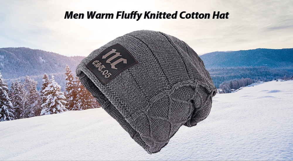 Plus Velvet Wool Men's Headgear Cap Outdoor Hat- Light Khaki