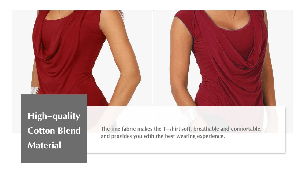 Sexy Fashion Blouse Sleeveless T-shirt- Rose Red XL