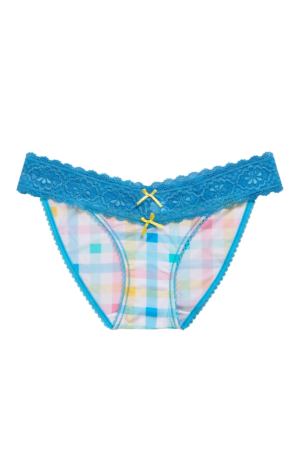 Women Viscose Modal Soft Lace Trim Microfiber Lace Underwear Panty- Cobalt Blue