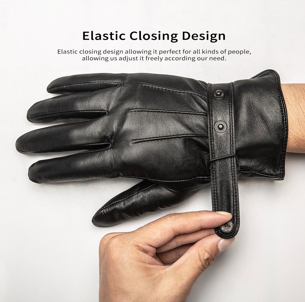 Xiaomi Youpin Men Lambskin Touch Screen Gloves from Spanish Raw Materials- Black XL