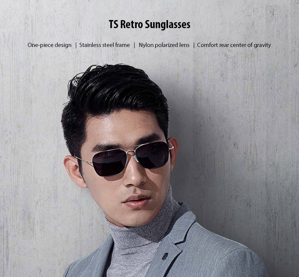Retro Model TS Sunglasses from Xiaomi youpin- Gray
