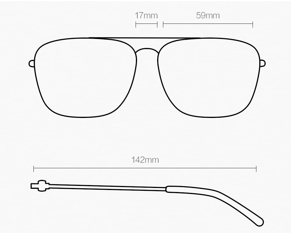 Retro Model TS Sunglasses from Xiaomi youpin- Gray