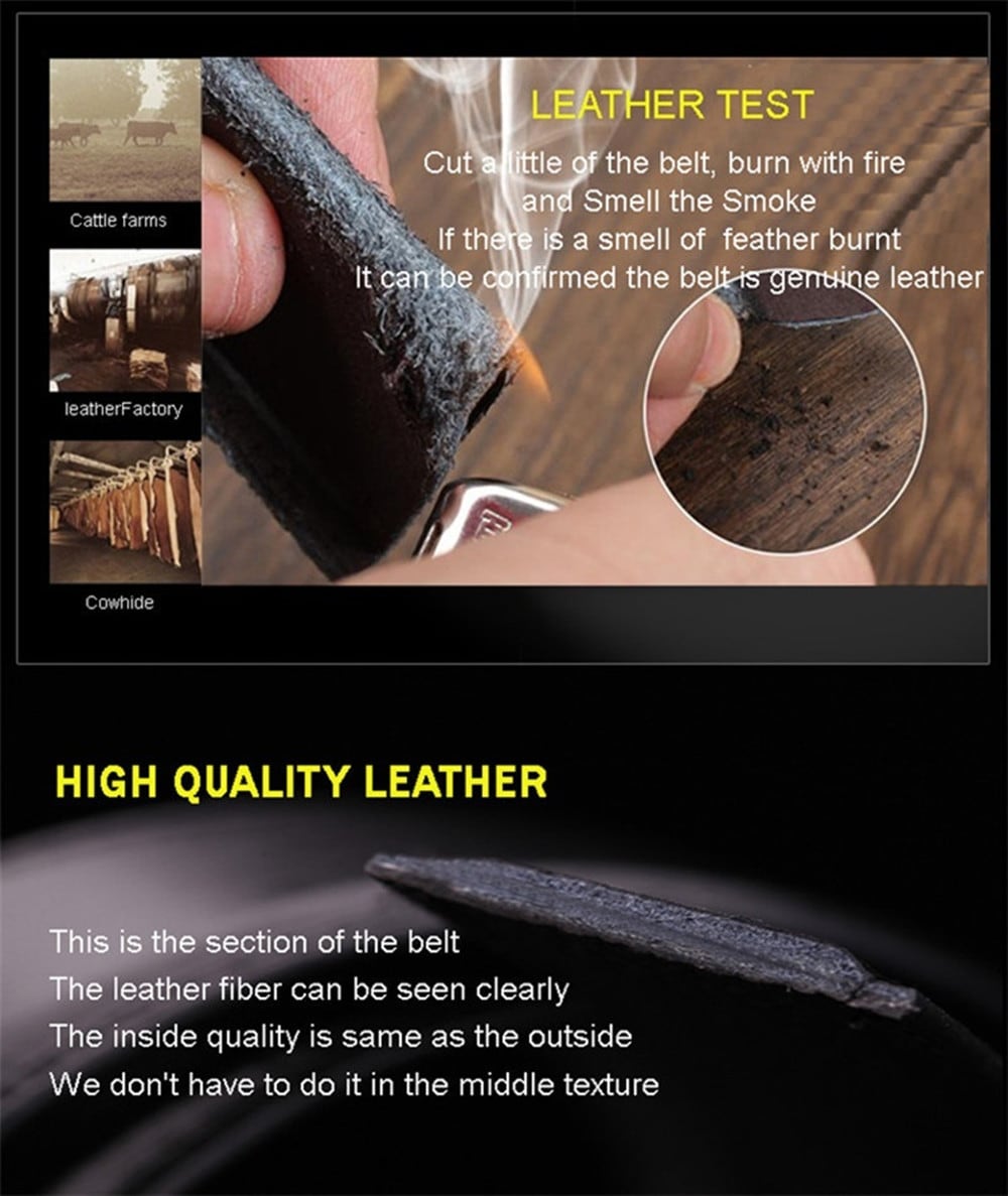 SAN VITALE Luxury Design Black Adjustable Buckle Men Belt- Black 115cm