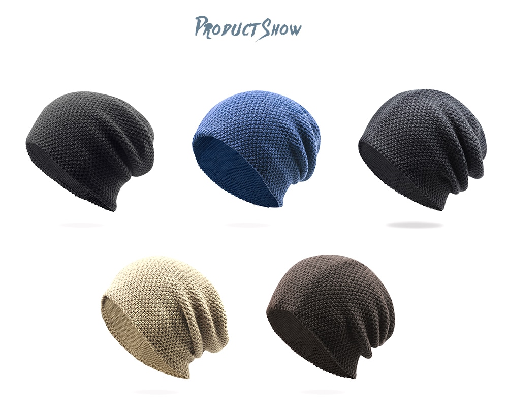 Outdoor Thicken Slouchy Knit Beanie- Coffee